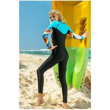 Módní Ženy Solidní Neoprénový Oblek Rash Guard Krém Na Opalování, Surfování, Šnorchlování, Potápění Overal Plavky Colorblock Plavky Potápění