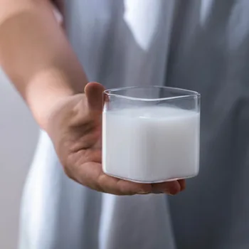 Odolné vůči vysokým teplotám Náměstí Skleněný pohár Snídaně mléko Vodní Sklo cup