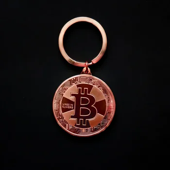 Nový Kousek Pamětní Mince Kreativní Řemesla Bitcoin Virtuální Měna Vires V Numeris Kovová Klíčenka Suvenýr Dárek