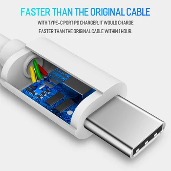 60W USB C na USB Typ C Kabel Rychlé Nabíjení Quick Charge 4.0 USB-C Datový Kabel pro Macbook Pro Huawei P30 Samsung S20