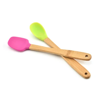 Kuchyň multifunkční silikonové kuchyňské s dřevěnou rukojetí-non-stick nádobí lžíce a lopaty nástroj