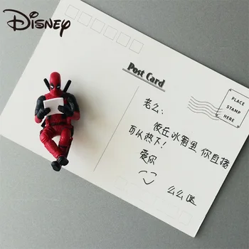 Disney Marvel Deadpool 3D Lednička Nálepka Roztomilý Kreslený Anime 3D 3D Panenka Magnetická Nálepka Zprávu Nálepka Přítel Dárek