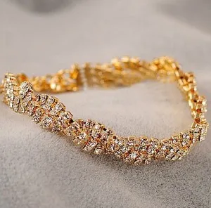 šperky velkoobchod módní jemné plné drahokamu bling náramek ženské náramek ženy zlaté řecké náramek