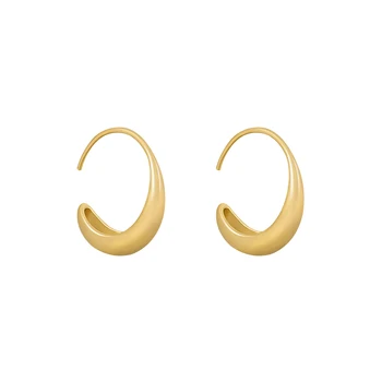 Jednoduché Měděné Slitiny Zlata ve tvaru písmene C, Malé Náušnice Pro Ženy, Korean Módní Šperky Neobvyklé Doplňky pro Svatební Holky