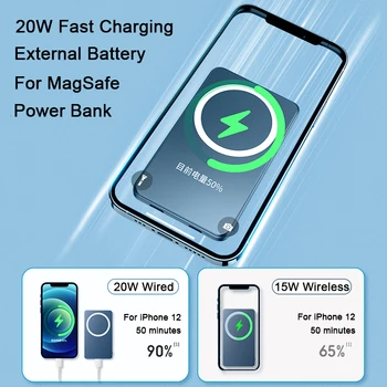 10000mAh Přenosný Magnetický Bezdrátový Power Bank Pro Magsafe powerbank 15W Rychlá Nabíječka Pro iphone12 Externí záložní baterie
