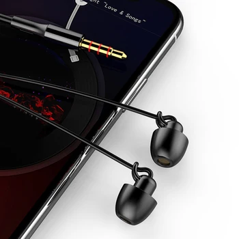 Hi-Spací Sluchátka Měkké Silikonové Sluchátka 3,5 mm In-Ear Sluchátka S Mic potlačení Šumu Sluchátka Pro Huawei, Xiaomi