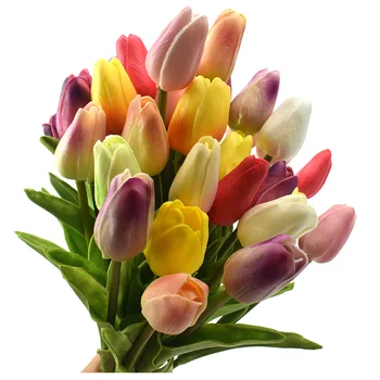 10KS Tulip Umělé Květiny Skutečný Dotek Umělé Kytice Falešné Květiny pro Svatební Dekorace Květiny Domů Garen Dekor