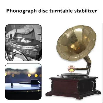 Světlé Černá/Černá/Zlatá/Stříbrná Hliníková Slitina Staré 50Hz gramofon, LP Disk, Stabilizátor, Kovové Vinyl Gramofonu Hmotnost Upínací