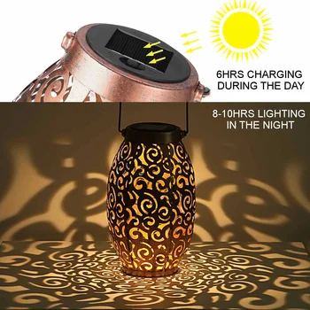 Vodotěsné solární zahradní světla LED Lantern Závěsné Venkovní solární Lampa Olivového Tvaru Senzor, Ovládání na Solární Pohon lampa