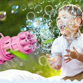 Děti Automatická Bublina Zbraň Hračky Letní Mýdlo Vodní Bublina Stroj Elektrický Bublifuk Pro Děti Dárek, Hračky Zdarma Loď