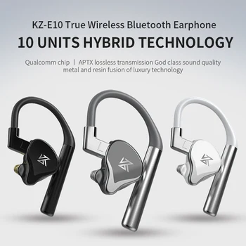 KZ E10 TWS Bezdrátová Sluchátka, Dotykové Ovládání Bluetooth 5.0 Sluchátka 1DD+4BA Hybridní Koncovky Sport Šumu Bass T1 ZSX C12