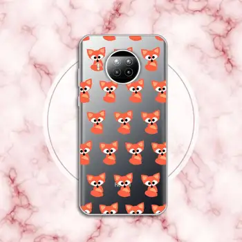 Fox kreslený zvíře sly roztomilé Telefon Pouzdro Transparent pro Xiaomi Redmi note 10 t 8 9 pro lite 11