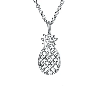 ZEMIOR 925 Sterling Silver Náhrdelníky Pro Ženy, Kreativní Matný Ananas Jednoduchý Přívěsek Náhrdelník Jemné Stříbrné Šperky New Příjezdu