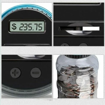 Digitální Počítadlo Mincí Úsporu Peněz Box Jar Skladování LCD Displej pro Děti, Děti, Dar, Peníze, Krabice LB88