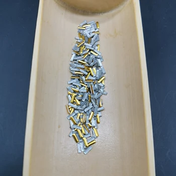Kovové Stud Nail Art Kamínky Obdélník AA Nailhead Cvočky Dekorace Stříbrný/Zlatý Lepidlo Na Nehty Třpytky Pro Dekoraci