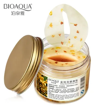 80 ks/ láhev BIOAQUA Zlato Osmanthus oční maska ženy Kolagen gel syrovátkové bílkoviny pro péči o obličej spánku náplasti zdraví řasenky de dormir