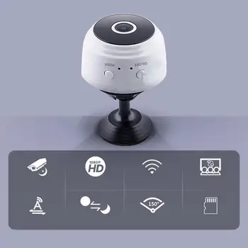 Mikro Domácí Bezdrátové Video CCTV Mini Bezpečnostní Dohled Wi-fi IP Camara Infračervený Senzor CMOS 2MP Telefon Alarm Kamera