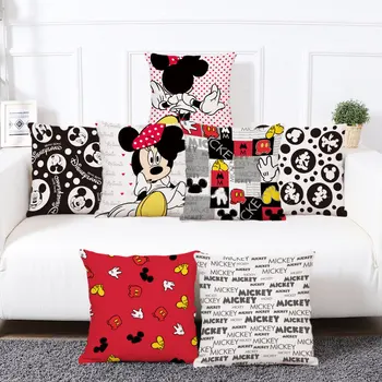 2021 Nový Rok Mickey Mouse Disney Karikatury Polštář Kryt Ložnice, Obývací Pokoj, Polštář, Pohovka povlak na Polštář 45x45cm Prádlo Polštář Kryt