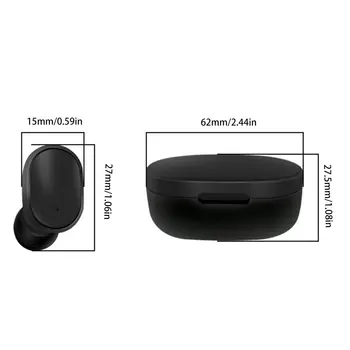 A6S TWS Bezdrátová Bluetooth Sluchátka Sluchátka Stereo Sluchátka Sport Šumu Mini Sluchátka pro Všechny Chytrý Telefon