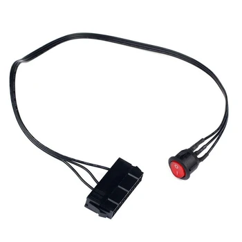 50cm Kabel Měď Cín Drát 24-Pin Samice ATX PSU PC Napájení Startéru Tester Start Up Svetr s ON/OFF Přepínač