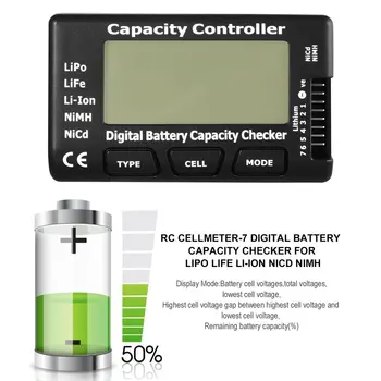 Univerzální RC CellMeter-7 Digitální Mobilní Kapacita Baterie Checker Pro LiPo Životnost Li-ion, Nicd, NiMH Baterie Napětí Tester Kontrola