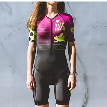 2020 láska bolest cyklistika krátký rukáv skinsuit cyklistické Dámské triatlon cyklistika ropa ciclismo kombinéza set Inline řemenice oblek