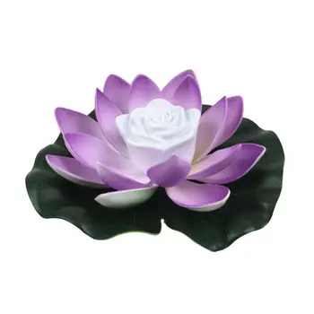 LED Umělý Lotus ve tvaru Barevné Změnil Plovoucí Květinové Lampy Vody v Bazénu, kteří Chtějí Light Party Dodávky