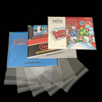 100ks Uzavíratelném Ochranné Manuál A Vložit Tašky Plastové Rukávy Tašky pro NES Pouzdro Návod Booklet bag