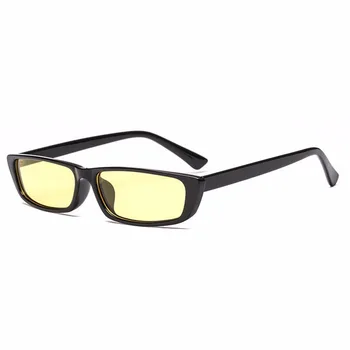 1ks Vintage Obdélník, sluneční Brýle, Ženy, Retro Hubená Brýle Malý Rám Sluneční Brýle Retro Černé Brýle Úzké Brýle Odstíny