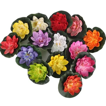 5KS 10cm Umělé Lotus leknín Plovoucí Květina, Rybník, Nádrž Rostlin Ornament, Domácí Dekorace Zahradní Jezírka
