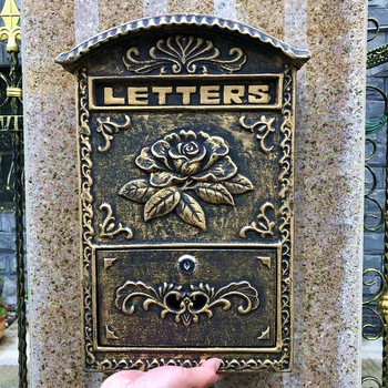 Venkovní Mail Evropský Styl Hliníkové Řemesla Visí Bronz-barevné Dekorativní poštovní Schránky