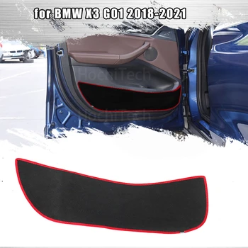 Ochranná Rohož Dveře Uvnitř Stráž Boční Hrany Krytu Dveře Auta, Anti Kick Pad Nálepka pro BMW X3 G01 letech 2018-2021