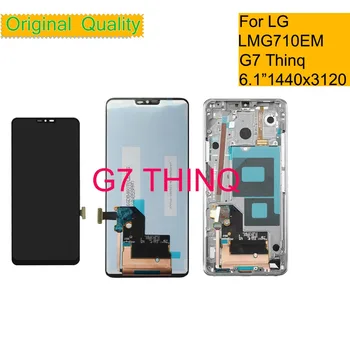 PŮVODNÍ Pro G7, LG THINQ G710 G710EM G710PM G710VMP LCD Displej Dotykový Displej Digitizer Shromáždění G7 Thinq LCD Displej S Rámem