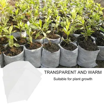 100KS Různých Velikostí Biodegradabilní netkané Sazenice Hrnce Eco-Friendly Výsadbu Tašky Nursery Bag Růst Rostlin Tašky na zahradě