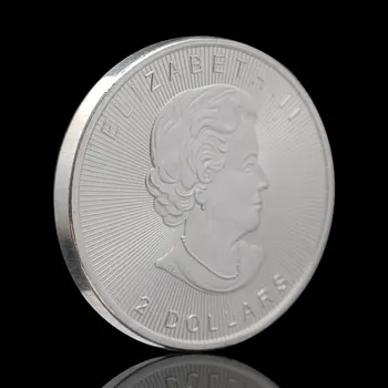 Stříbrný Pozlacený Kanada v Pořádku 3/4 OZ Argent Pur Vlk Elizabeth II, Královna Suvenýry Mince, Medaile, Sběratelské Mince