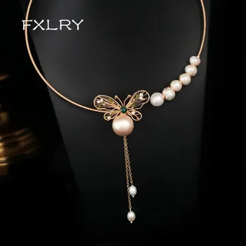 FXLRY Originální Ručně vyráběné Přírodní Perla Včelka Náhrdelníky Náhrdelník Pro Ženy, svatební Svatební Šperky