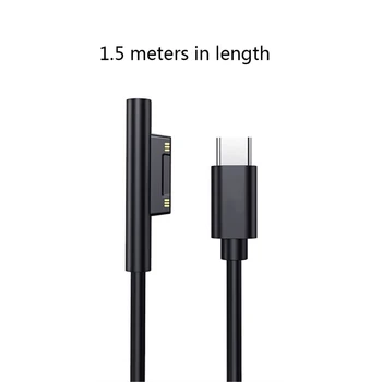 150cm Rychlé Nabíjení Kabel USB Typ C C Nabíječka Napájecí Adaptér PD Kabel pro Surface Pro 7/6/54/3 Kniha/Book 2
