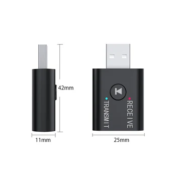 Aux Mini Bezdrátová Bluetooth Přijímač Adaptér 5.0 Audio Vysílač Stereo Bluetooth Dongle, Usb, Aux 3,5 Mm Pro Laptop, Tv Pc