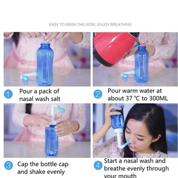 Nos umýt Waterpulse Nose Cleaner 300ml Dospělé Děti Umýt Nos Systém sinus Zavlažovače