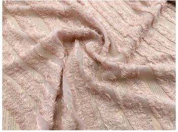 Retro šifon pruhované žakárové řezané květiny střapec tkaniny bilaterální střapcem DIY dámské tričko šaty tkanina iny styl