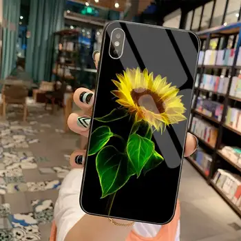 PENGHUWAN Slunečnice, růže květ Telefon Případě, Kryt Tvrzené Sklo Pro iPhone 11 Pro XR XS MAX 8 X 7 6S 6 Plus SE roku 2020 případě