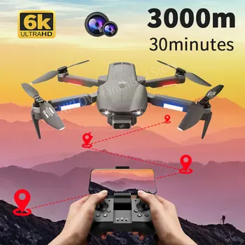 2021 Nejnovější F9 GPS Drone 6K Dual HD Kamera Profesionální Letecké Fotografie Střídavý Motor Skládací Quadcopter RC Vzdálenost 3000M