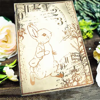 12.5 × 20.5cm králík strana TPR Transparentní Silikonové Pryže Jasné Známky kreslený Scrapbooking/DIY Velikonoční svatební album