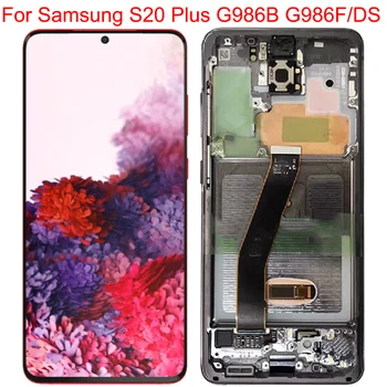 Původní G986B Displej Pro Samsung Galaxy S20 Plus LCD S Rámem 6.7 Inch S20+ G986 G986F G986F/DS Zobrazení Dotykový Displej Montáž