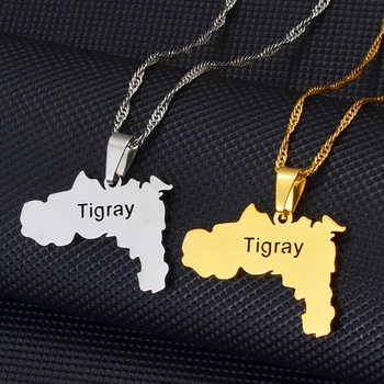 Anniyo Etiopie Tigrajové Regionu Kouzlo Přívěsek Náhrdelníky Zlatá Barva,Stříbrná Barva Africké Šperky pro Ženy, Dívky #236221