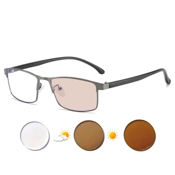 SWOKENCE Samozabarvovací Krátkozrakost Brýle -0.5 na -6.0 Předpis Ženy Muži Slitiny Full Frame Chameleon Krátkozraký, Brýle, F513