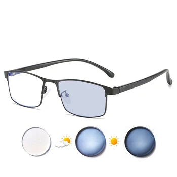 SWOKENCE Samozabarvovací Krátkozrakost Brýle -0.5 na -6.0 Předpis Ženy Muži Slitiny Full Frame Chameleon Krátkozraký, Brýle, F513