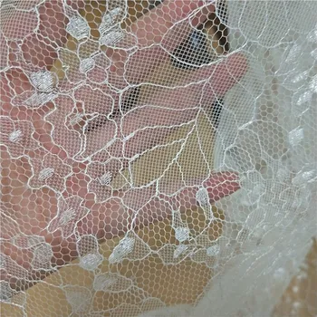 1meter těžké francouzská krajka svatební šaty fabric fabric super víla a krásný list nášivka čepice