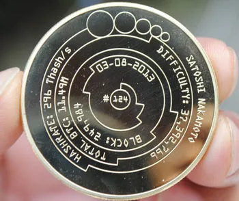 Bitcoin SATOSHI NAKAMOTO 40mm Pamětní Pozlacené Mince, Suvenýr Výzvu Sběratelské Mince Kolekce Uměleckého Řemesla