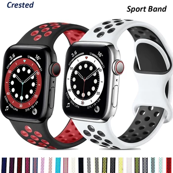 Silikonové Popruh Pro Apple Watch band 44 mm 40 mm 38 mm 42 mm 44 mm měkké Prodyšné watchband correa náramku iWatch 3 4 5 6 se kapela